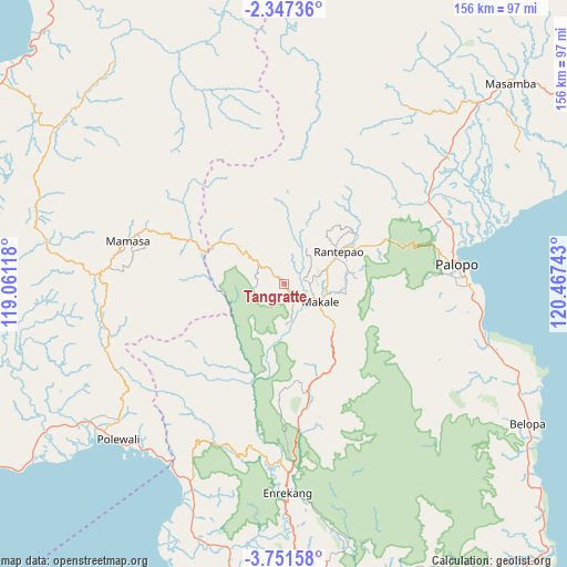 Tangratte on map