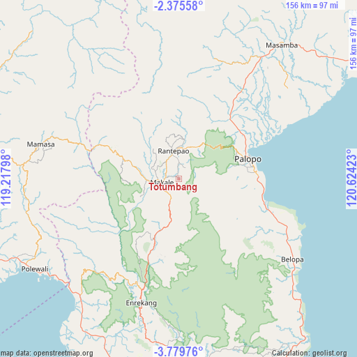 Totumbang on map