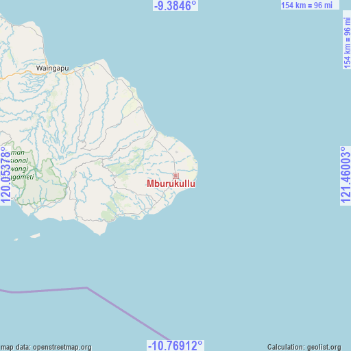Mburukullu on map