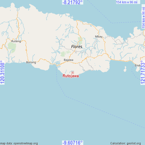 Rutojawa on map