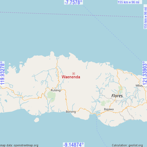 Waenenda on map