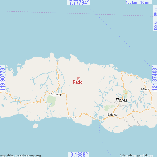 Rado on map