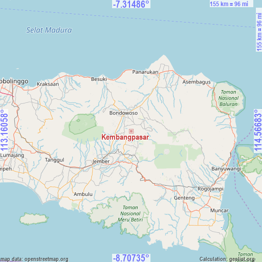 Kembangpasar on map