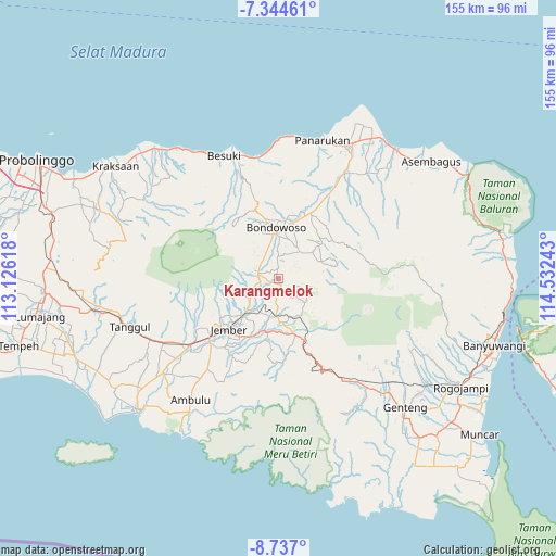 Karangmelok on map