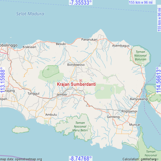 Krajan Sumberdanti on map