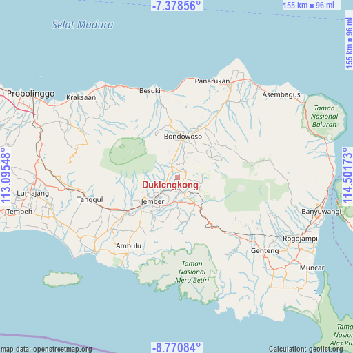 Duklengkong on map