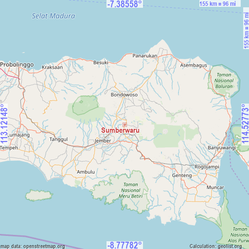 Sumberwaru on map