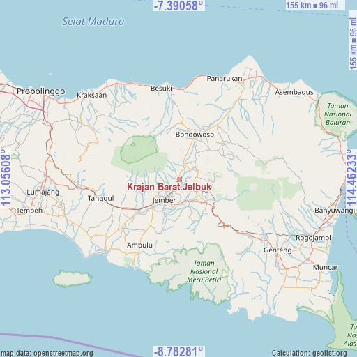 Krajan Barat Jelbuk on map