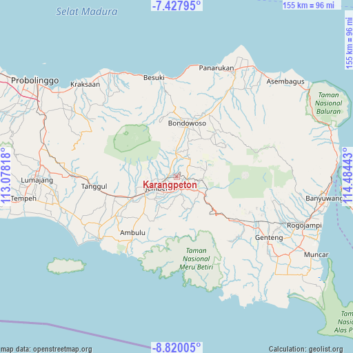 Karangpeton on map