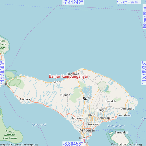 Banjar Kampunganyar on map