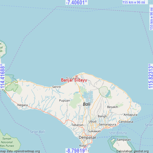 Banjar Sidayu on map