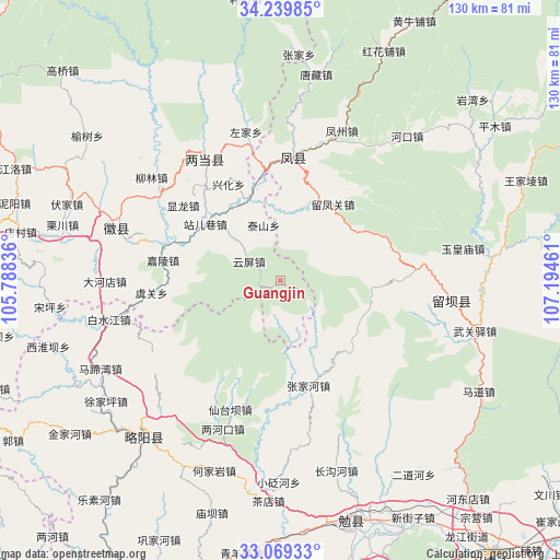 Guangjin on map