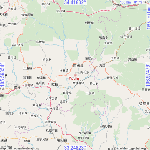 Yuchi on map