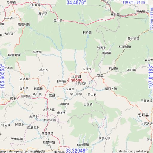 Jindong on map