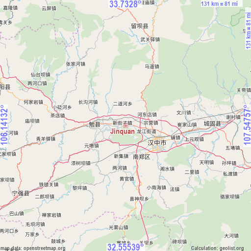 Jinquan on map