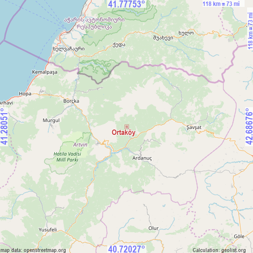 Ortaköy on map