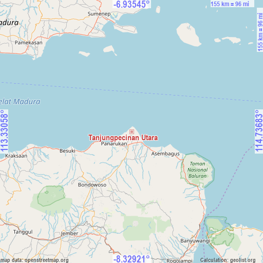 Tanjungpecinan Utara on map