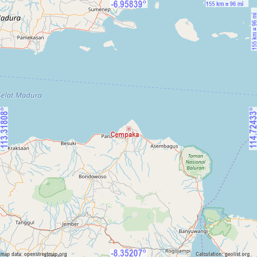 Cempaka on map