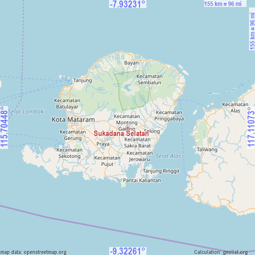 Sukadana Selatan on map