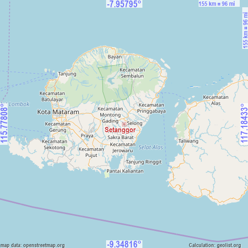 Setanggor on map