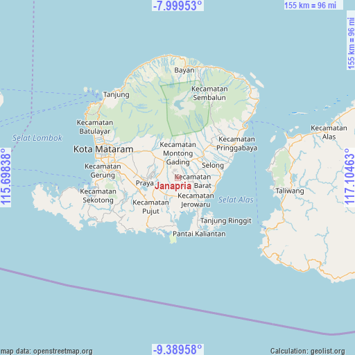 Janapria on map