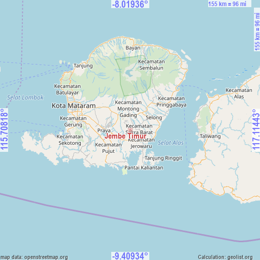 Jembe Timur on map