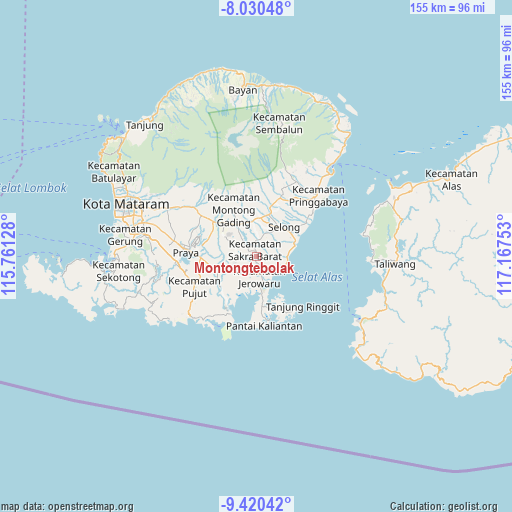 Montongtebolak on map