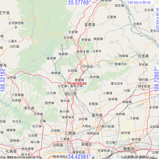 Huangbao on map
