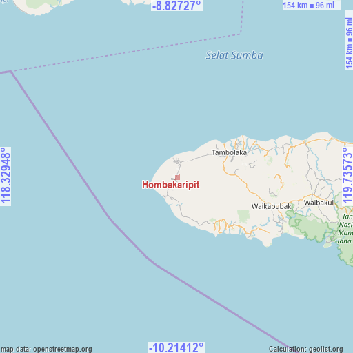 Hombakaripit on map