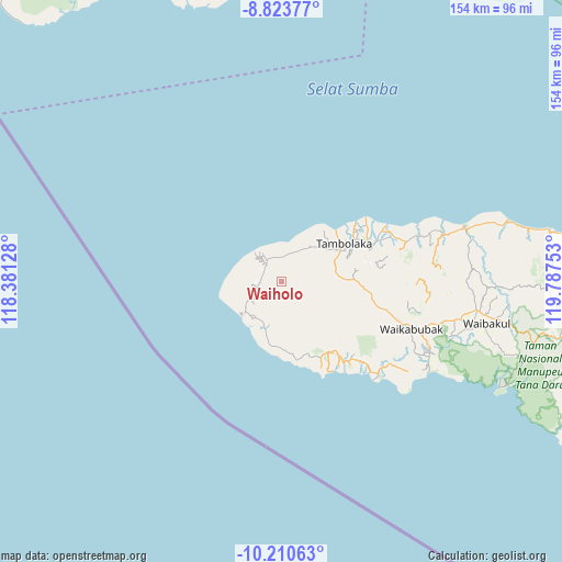 Waiholo on map