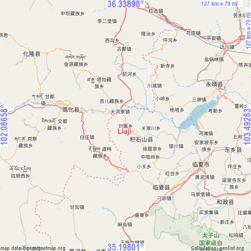 Liuji on map