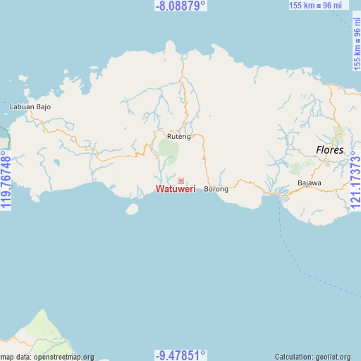 Watuweri on map