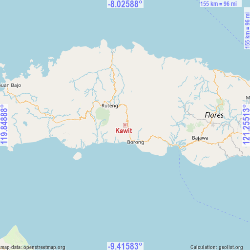 Kawit on map