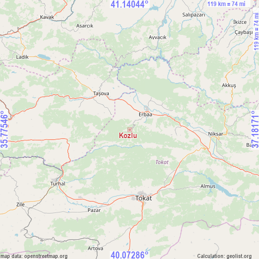 Kozlu on map