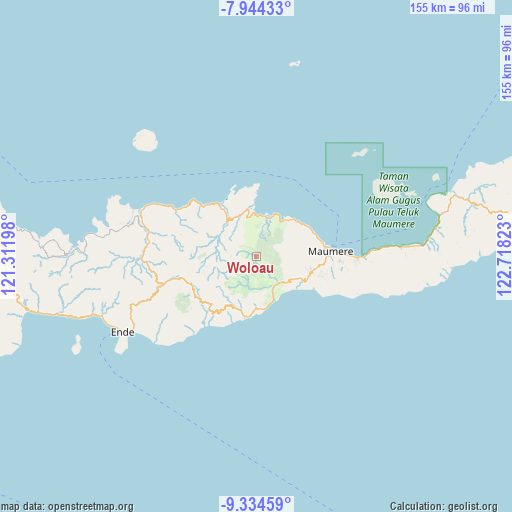 Woloau on map