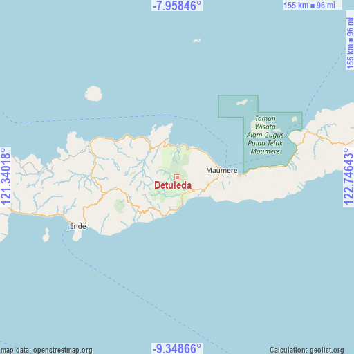 Detuleda on map