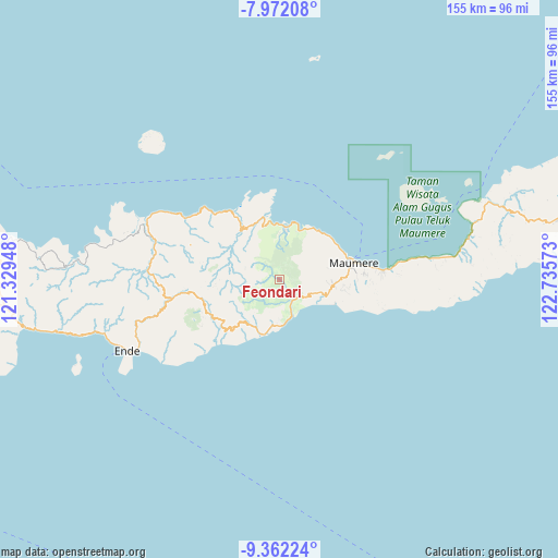 Feondari on map