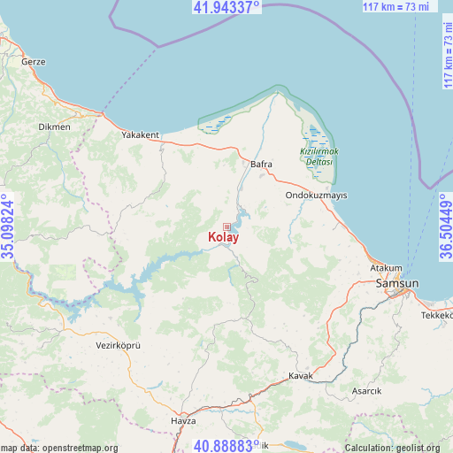 Kolay on map