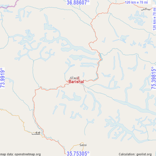 Barishal on map