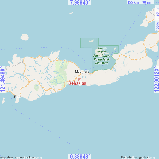 Gehaklau on map