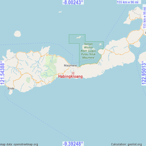Habingkloang on map