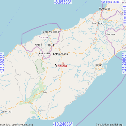 Naiola on map