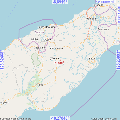 Nibaaf on map