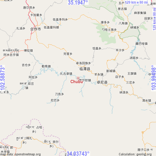 Chubu on map