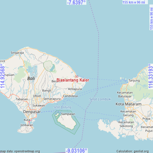 Biaslantang Kaler on map