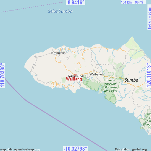 Wailiang on map