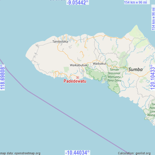 Padedewatu on map