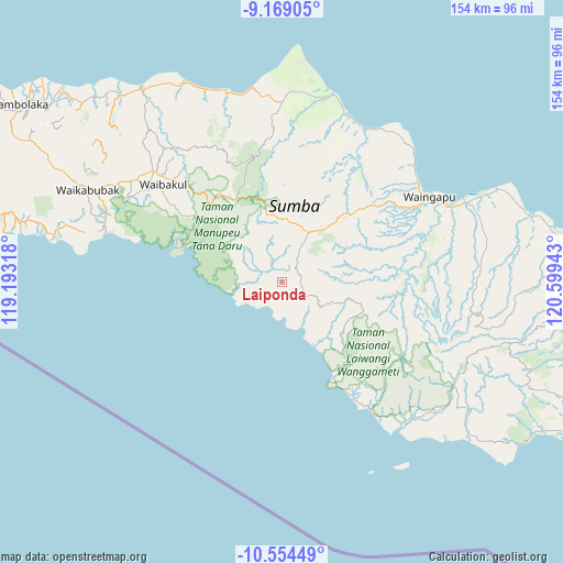 Laiponda on map