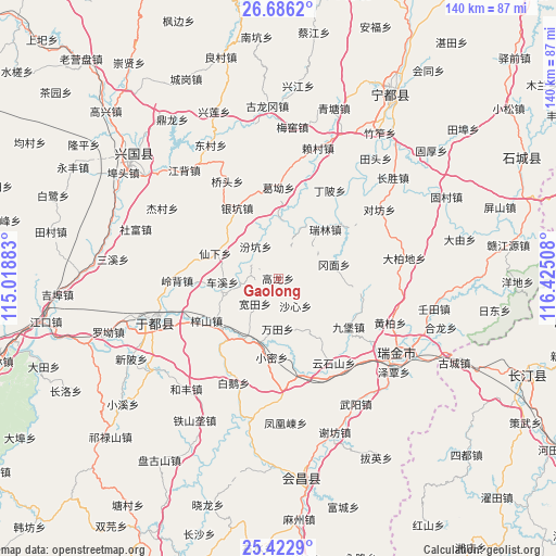 Gaolong on map