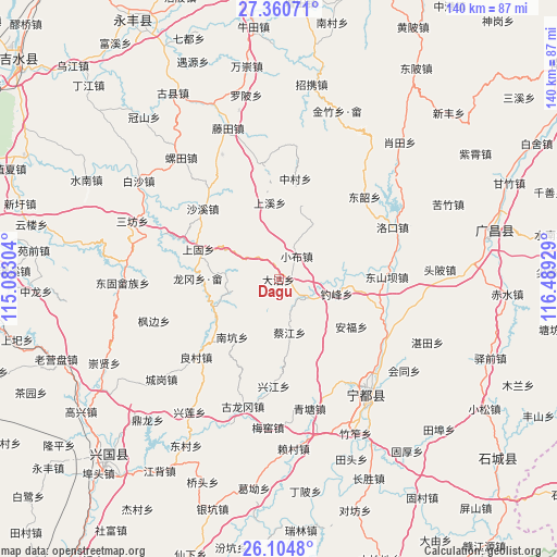 Dagu on map